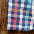 Camicia a maniche lunghe scozzese da uomo in cotone 100%